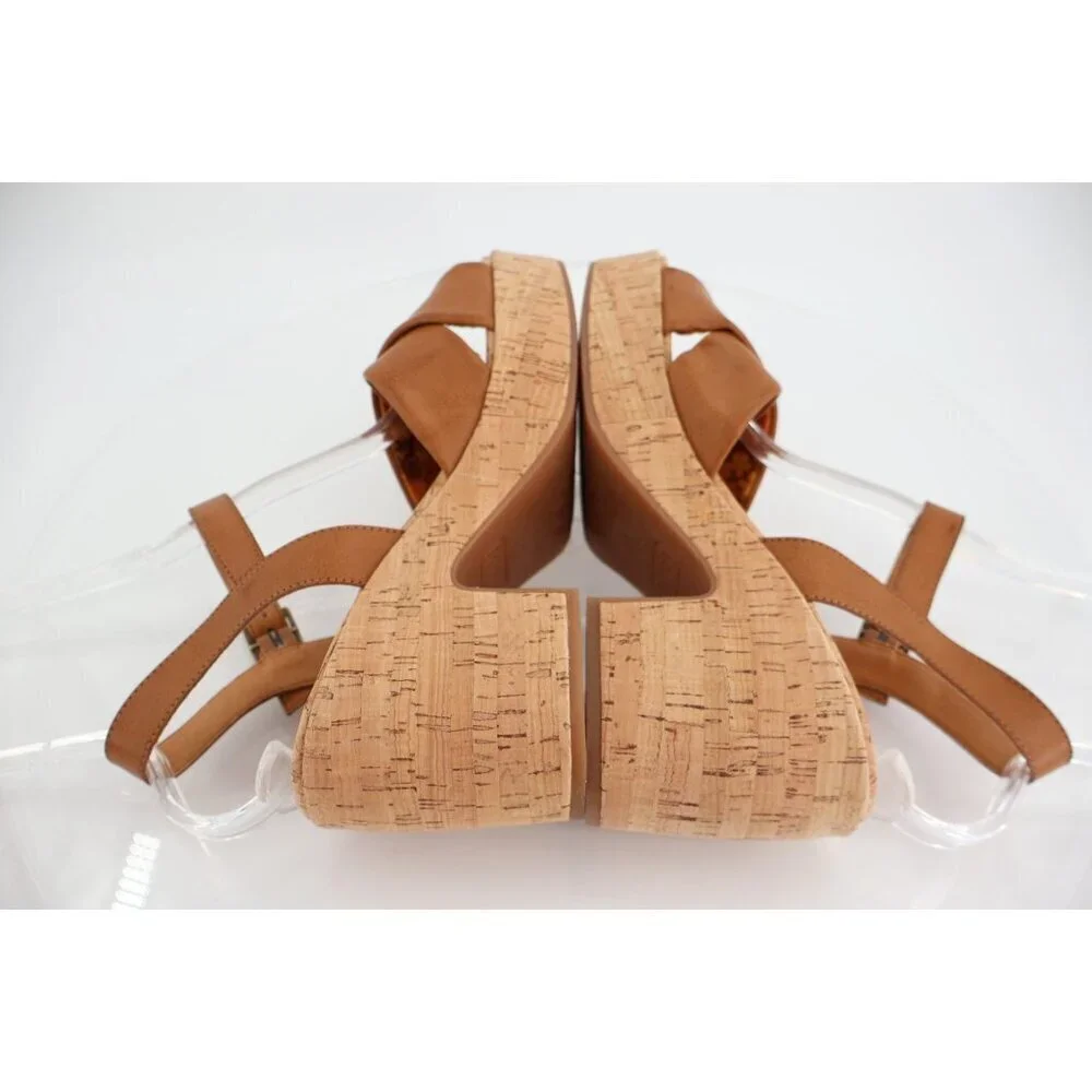 Kork-Ease Korks Calda Sandals Women's 11 Brown Platform Chunky Slingback Y2K
